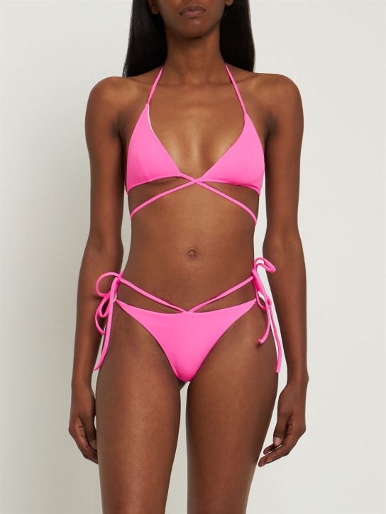 Dsquared2: Crossed triangle bikini top