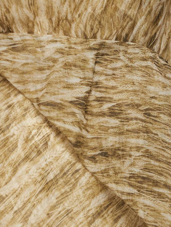 Petar Petrov: Wheat print bias cut long dress