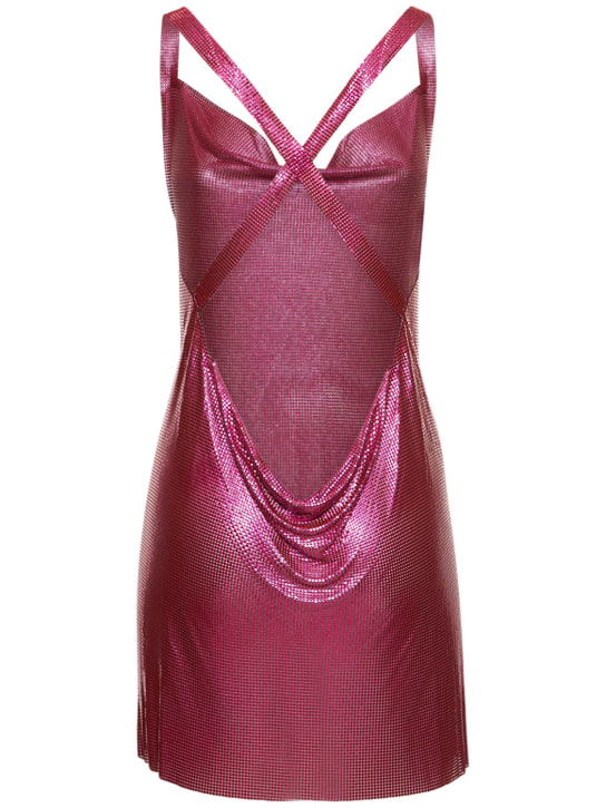 FANNIE SCHIAVONI: Hailey mesh mini dress w/ crossed straps