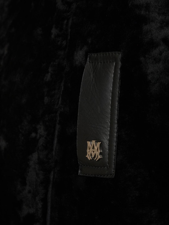 Amiri: Bomber in shearling con zip