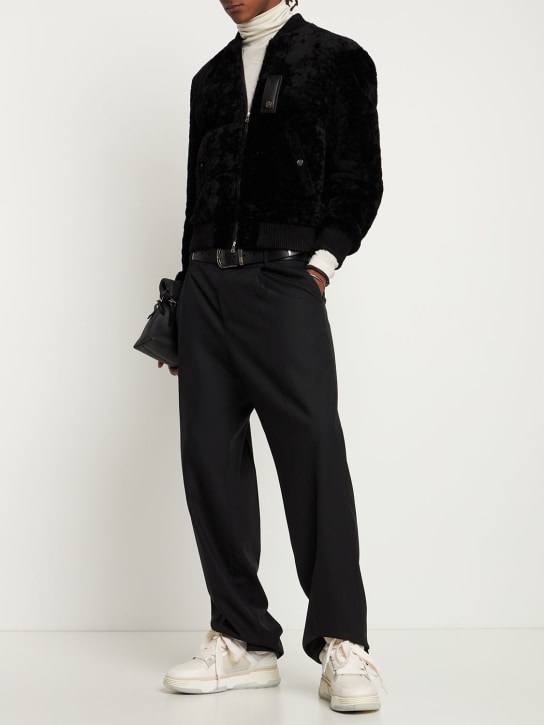 Amiri - Zip front shearling bomber jacket