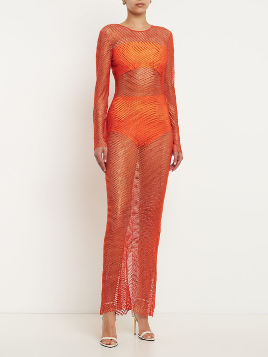 Giuseppe Di Morabito - Vestito in mesh con decorazioni
