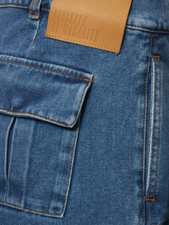 Giuseppe Di Morabito: Jean cargo en denim de coton avec poches Maxi