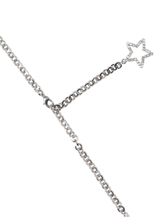 Alessandra Rich: Ceinture en cristaux à pendentifs étoiles