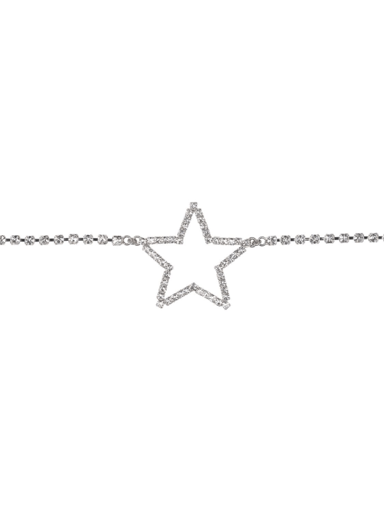Alessandra Rich: Ceinture en cristaux à pendentifs étoiles