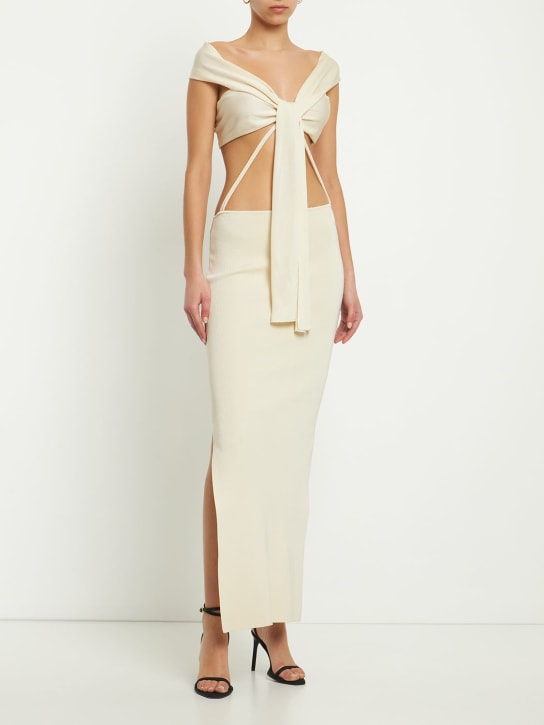 Aya Muse: LANGES KLEID AUS VISKOSE „PLERO“