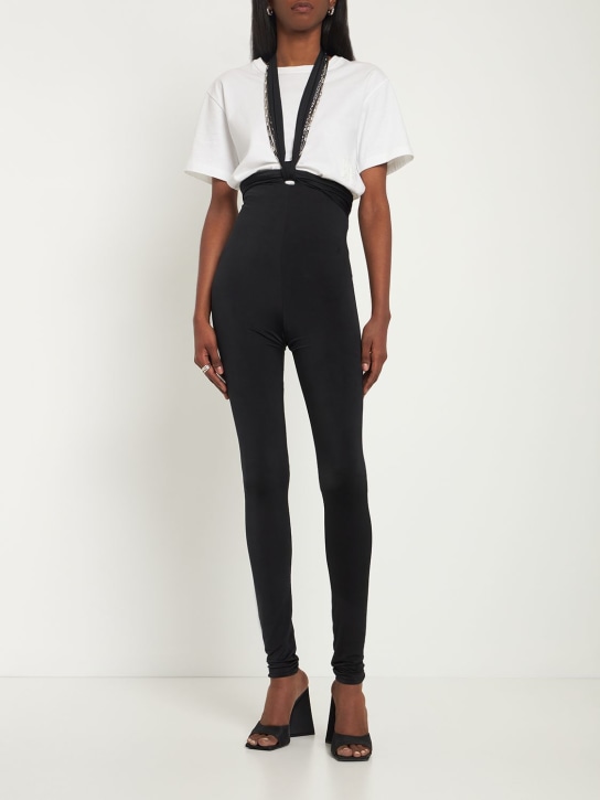 The Attico - Ruby jersey halterneck skinny pants