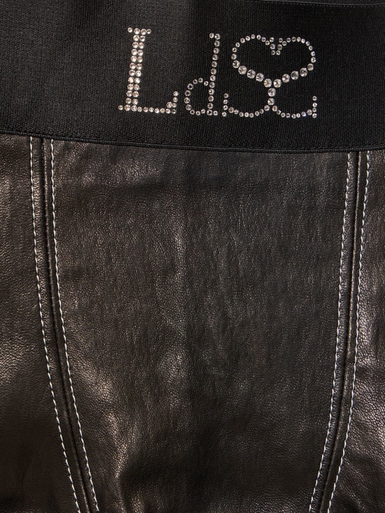 Ludovic de Saint Sernin: Radlerhose aus Leder mit Logo