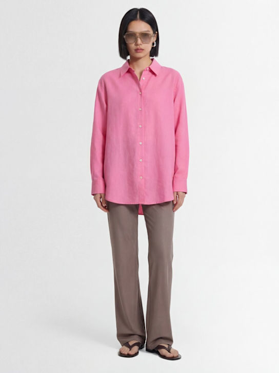 Lido: Chemise manches longues en lin et coton