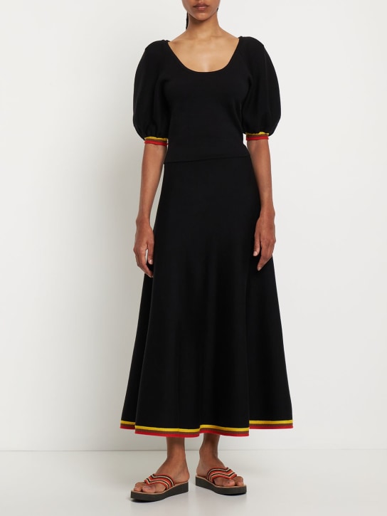 Gabriela Hearst: Mira mid rise wool knit midi skirt