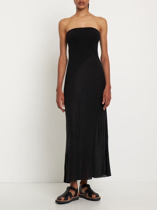 Gabriela Hearst - Vestito midi Penna in maglia di lana e raso