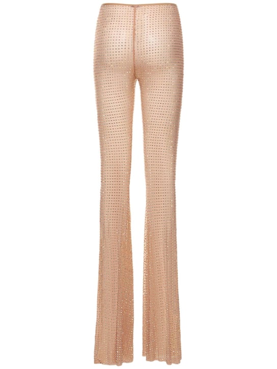 Nué: Embellished stretch mesh pants