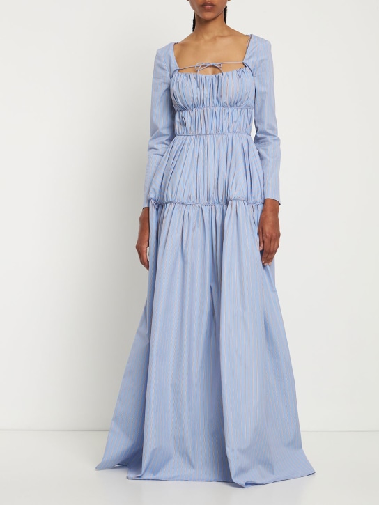 Rosie Assoulin: Kleid aus Baumwollpopeline mit Rüschen