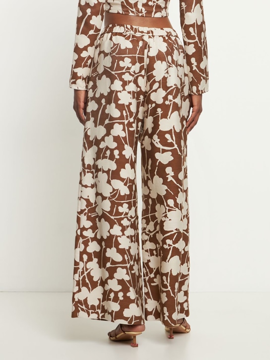 Rosie Assoulin: Printed twill wide leg pants