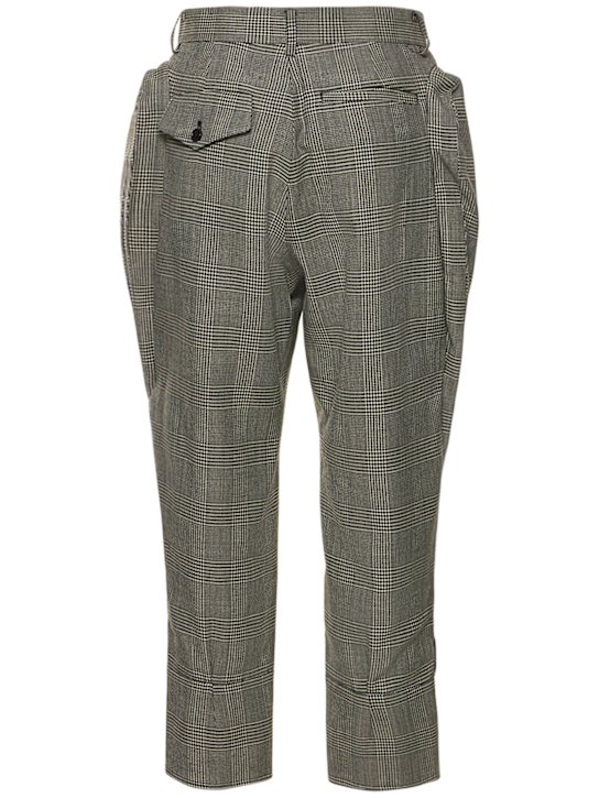 Noir Kei Ninomiya: Pantalini in tweed di lana check