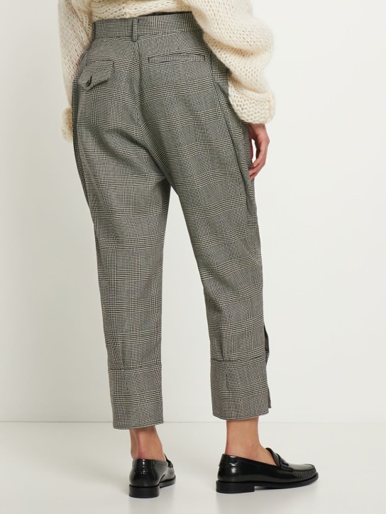 Noir Kei Ninomiya: Pantalini in tweed di lana check