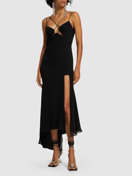 The Andamane - Vestido midi de seda georgette
