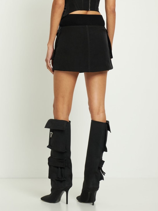 Dion Lee: Jupe courte cargo en sergé de nylon