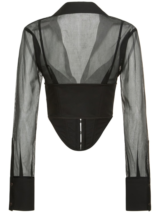 Dion Lee: Cotton corset & tulle hybrid shirt