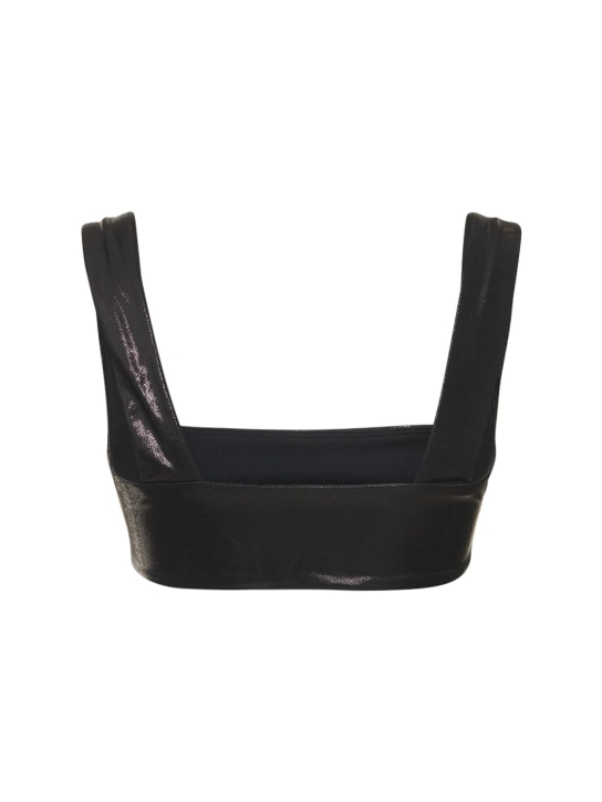 Weworewhat: Active knit faux leather bra