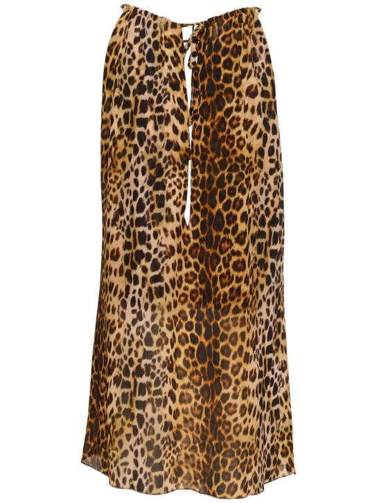 Alex Rivière Studio: Ziggy leopard print mini halter dress