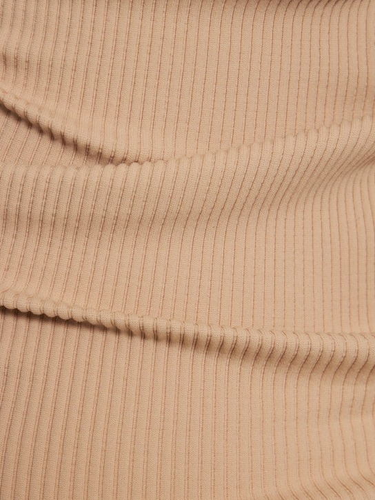 Andreadamo: Robe courte en jersey côtelé ajouré