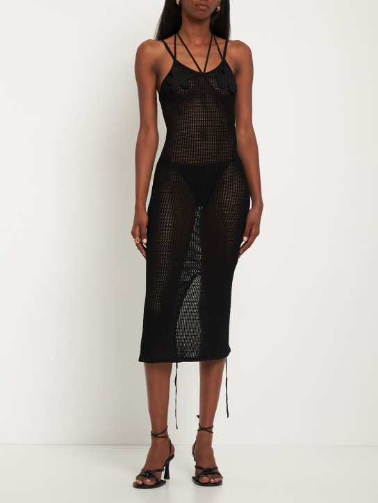 Andreadamo: Robe midi en maille de viscose mélangée