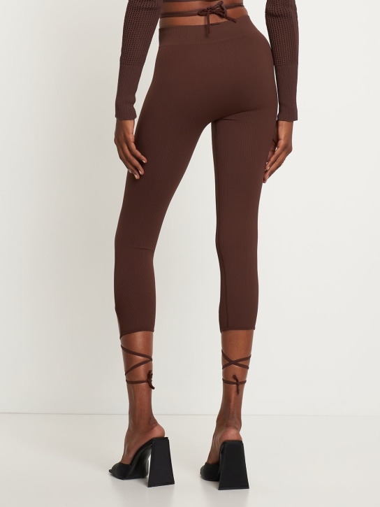 Andreadamo: Legging en jersey côtelé