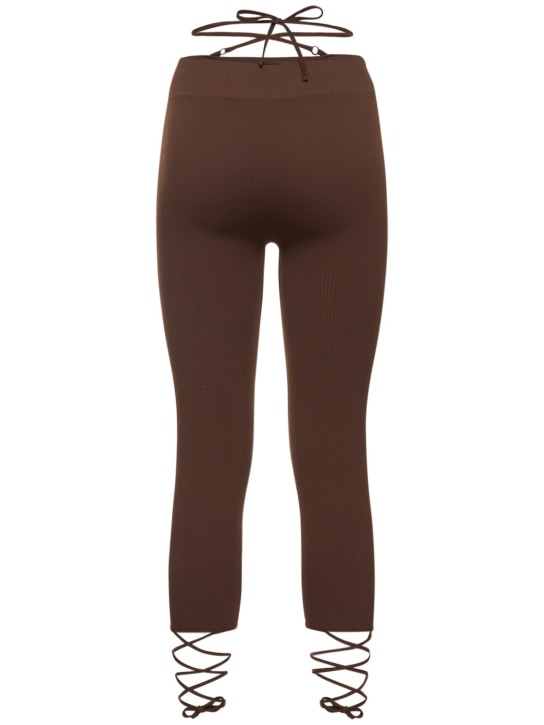 Andreadamo: Legging en jersey côtelé