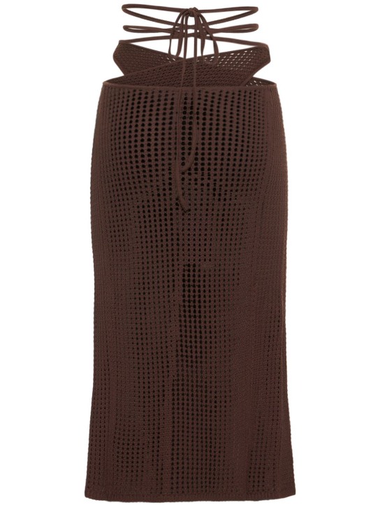 Andreadamo: Jupe midi en maille de viscose mélangée