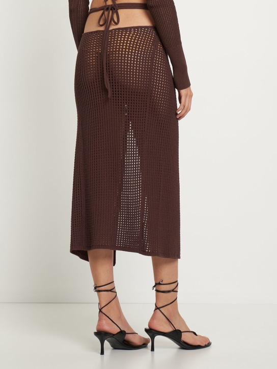 Andreadamo: Jupe midi en maille de viscose mélangée