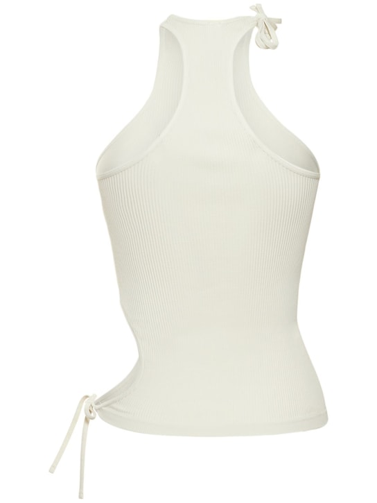 Andreadamo: Camiseta de tirantes de jersey stretch acanalado