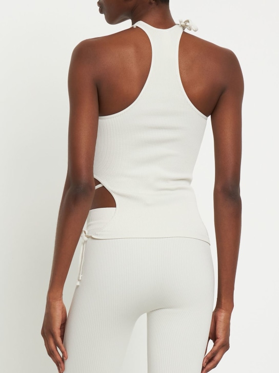 Andreadamo: Camiseta de tirantes de jersey stretch acanalado