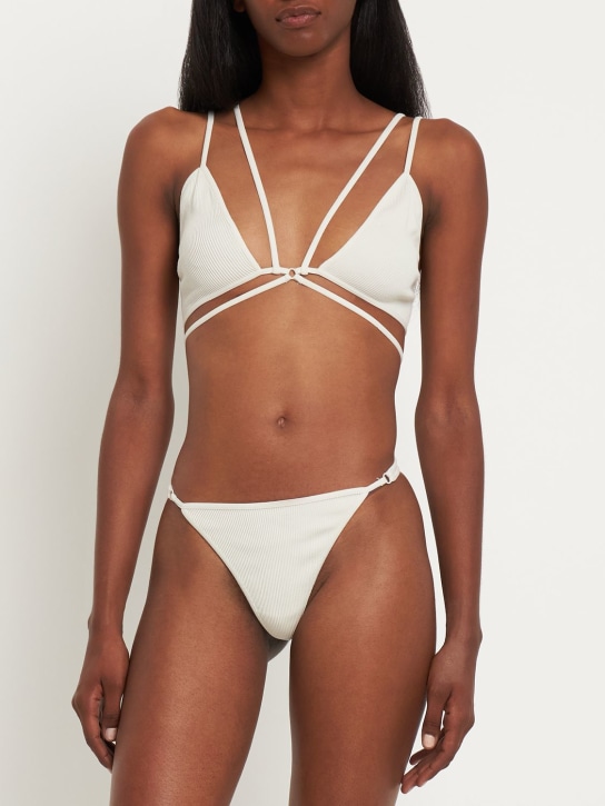 Andreadamo - Soutien-gorge en jersey côtelé avec deux bretelles