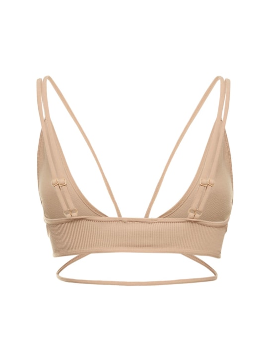 Andreadamo: Ribbed jersey bra w/double straps