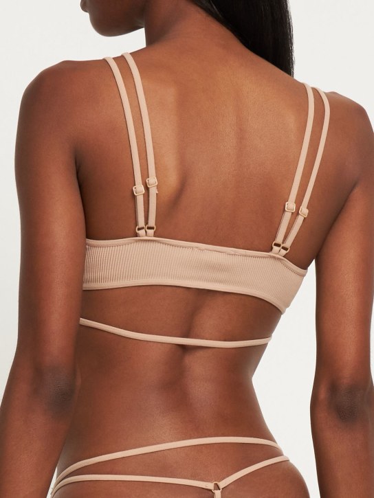 Andreadamo: Ribbed jersey bra w/double straps