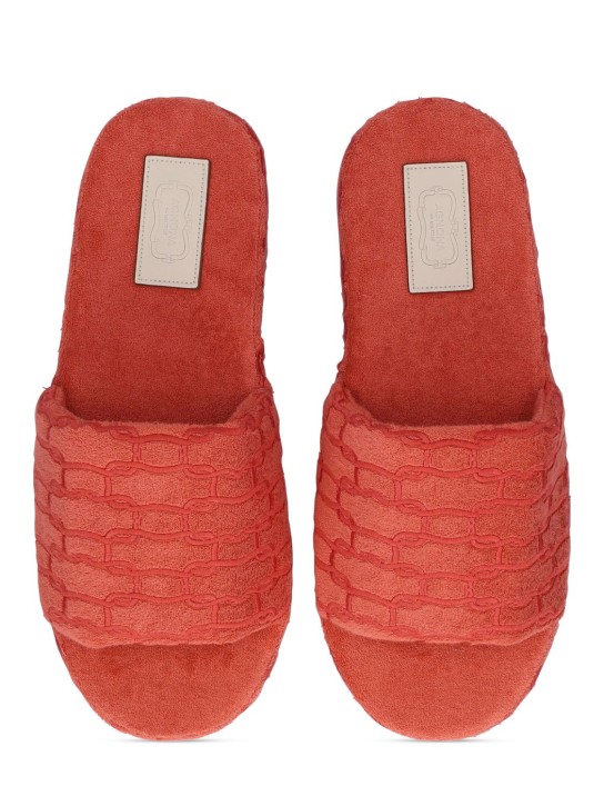 Agnona: Chaussons en coton éponge stretch