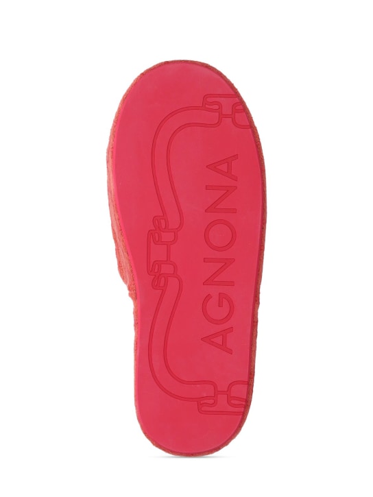 Agnona: Chaussons en coton éponge stretch