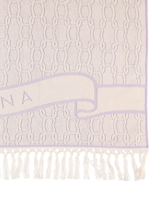 Agnona - Serviette en jacquard motif chaîne
