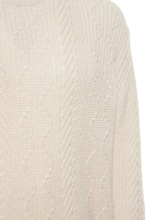 Agnona: Pull-over en coton mélangé à col rond