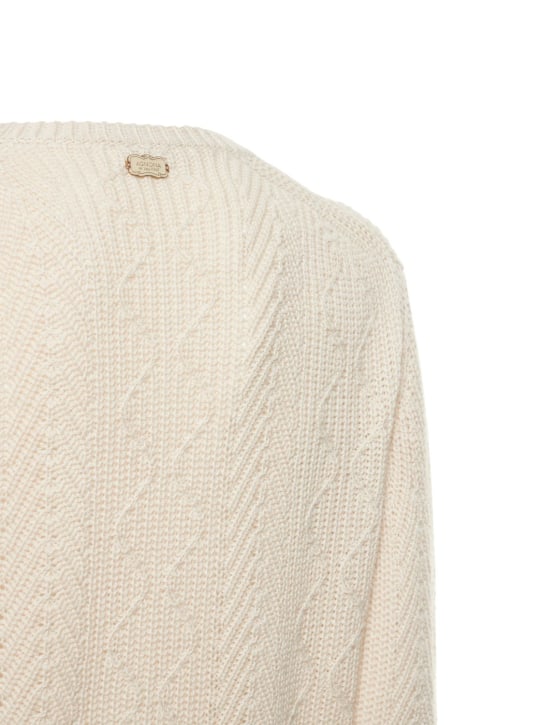 Agnona: Pull-over en coton mélangé à col rond
