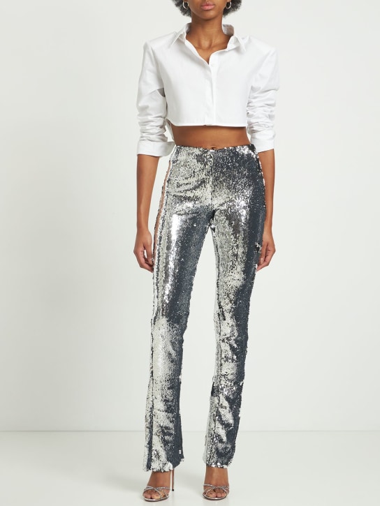Marques'Almeida: Pantaloni bootcut con paillettes