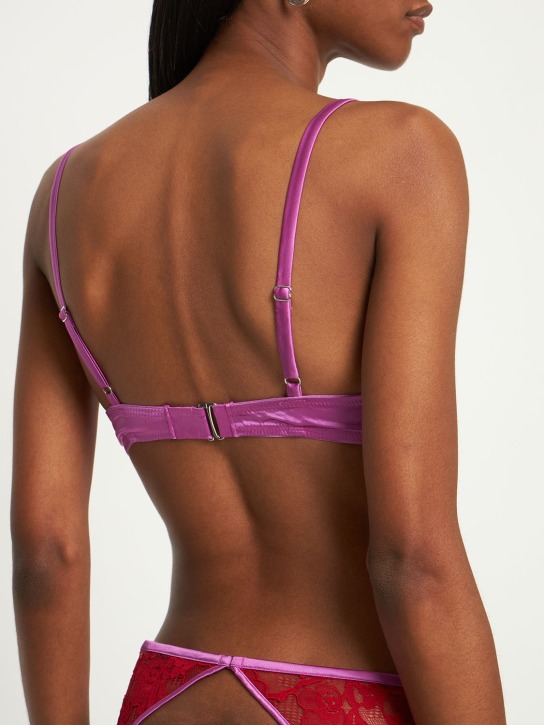 Fleur Du Mal: Reggiseno Magnolia in pizzo senza fodera