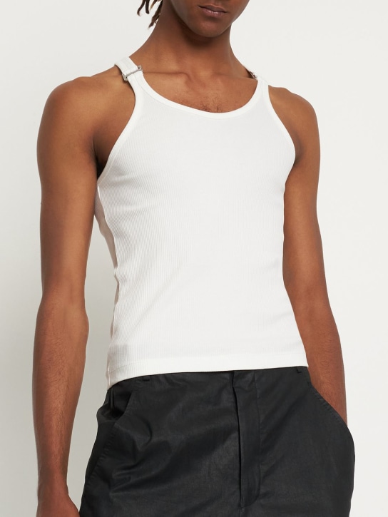 Dion Lee: Débardeur en coton côtelé E-Hook