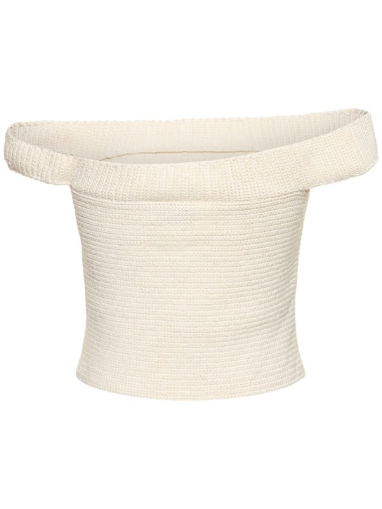 Wandler: Polly organic cotton crochet top