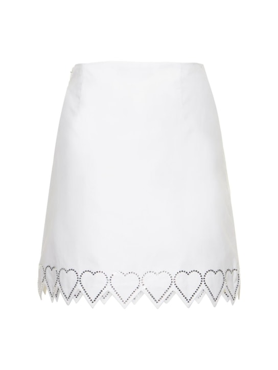 Mach & Mach: Jupe courte en coton embelli