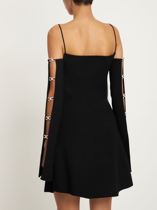 Mach & Mach: Robe courte ajourée embellie Amelie
