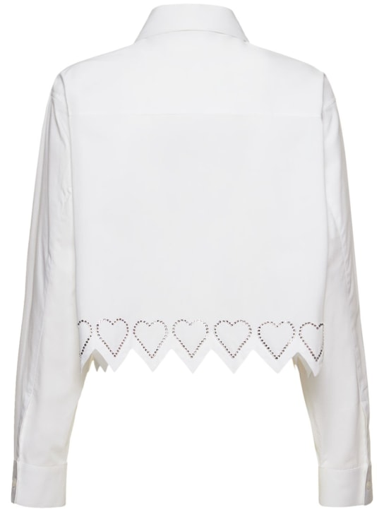 Mach & Mach: Camicia cropped con profilo a cuore
