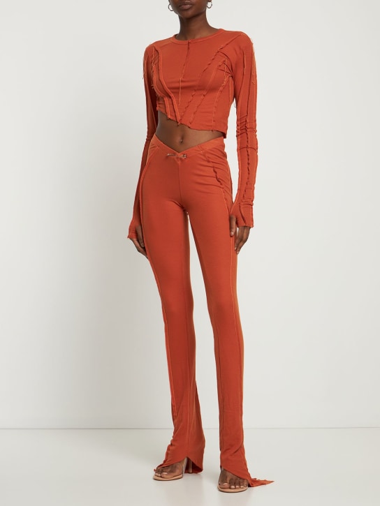 Sami Miro Vintage: Pantalon en jersey stretch détail coutures