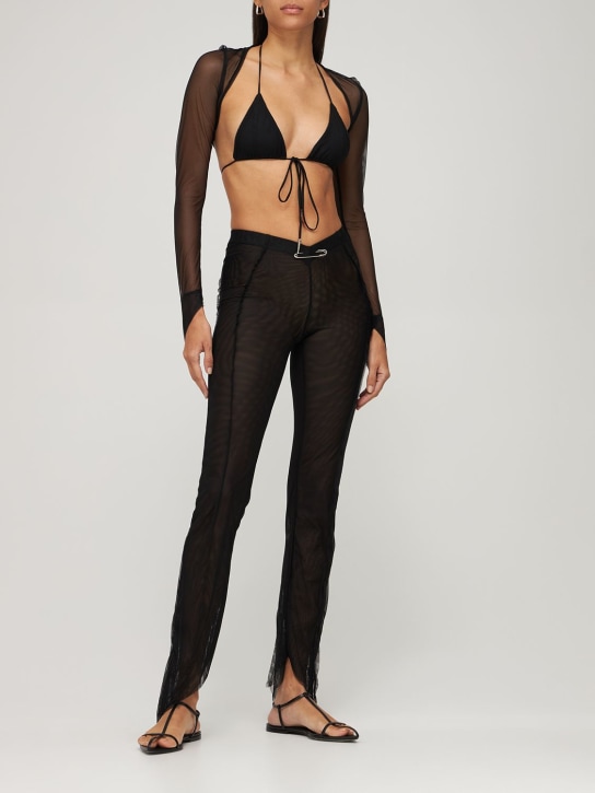 Sami Miro Vintage: Asymmetric mesh pants